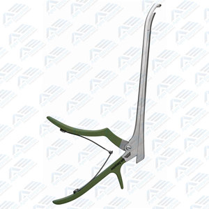 Pinzas Ferris-Smith Kerrison de Acero Inoxidable de 8 Pulgadas y 5 mm con Mango Recubierto de Silicona Verde para Uso Hospitalario - Product Image 2