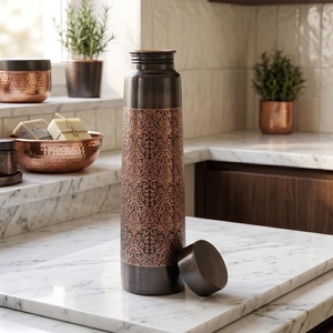 copper decorative item indian handicraft bottle export handicraft bottle copper craft product artisan metalware bottle home - Product Image 6