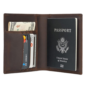 Wholesale Genuine Leather Passport <b>Wallet</b> RFID Blocking Travel <b>Document</b> Holder Multiple Card Slots Custom Logo for sale - Product Image 1