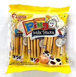 LIBRA PINGO Milk Stick Galletas Sabor cremoso 186G HALAL ISO Bolsa de bolsita de sabor dulce Embalaje FMCG Vietnam Versión amarilla - Product Image 1