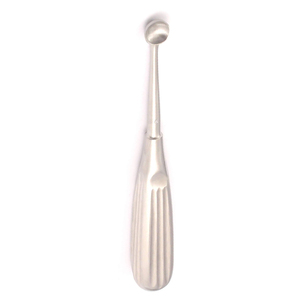 Curette osseuse ronde à pointe aiguisée 17 cm, manche creux, tige droite, coupe ovale, en acier inoxydable, instruments chirurgicaux orthopédiques - Product Image 2