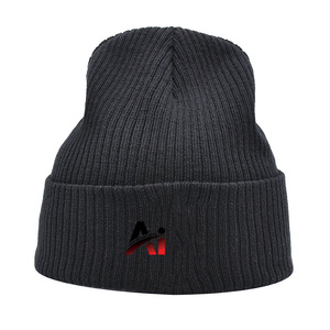 Gorros de punto personalizados al por mayor, con logotipo de marca OEM, gorros de invierno cálidos de acrílico para adultos, directo de fábrica. - Product Image 1