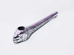 Pipa de metal con forma de animal, cabeza de serpiente tallada, duradera, coleccionable, pipas de metal Medwakh para Dokha, grabadas a mano. - Product Image 4
