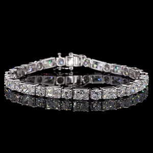 Pulsera de Lujo con Moissanita de 4.0mm – Pulsera Hip Hop Estilo Diamante Iced Out de Plata 925 - Product Image 1