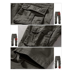 New Winter <b>Men's</b> Cargo Pants Canvas <b>Overalls</b> Outdoor <b>Work</b> Trousers Solid Color Slim Fit Streetwear Customizable Washed - Product Image 5