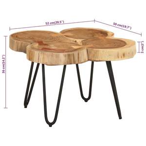 Petite table basse en bois d'acacia massif, durable, polyvalente et élégante - Product Image 6