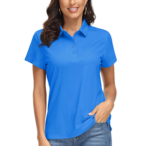 Chemises polo coupe classique pour femmes, manches courtes, respirantes, unies, personnalisables avec logo, chemises polo de golf pour femmes - Product Image 1