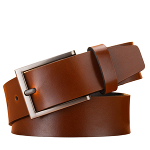 Ceinture en cuir à boucle métallique large et étendue pour homme, coupe classique, épaisse, double couche, mélange extra résistant, ensemble de ceintures - Product Image 4