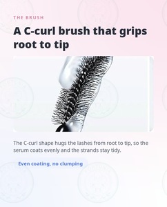 Sérum para Pestañas 7g, Fijador de Pestañas con Péptidos Coreanos, Cuidado Posterior a la Extensión y Permanente de Pestañas, Lavable con Agua, C curl, con Cepillo - Product Image 6