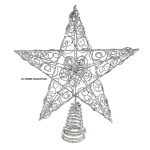 Best Quality Iron Metal <b>Star</b> Shape Modern Design Christmas <b>Tree</b> Topper Hanging Ornament <b>For</b> Novelty Gift - Product Image 3