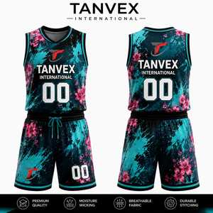 Ensemble d'uniformes de basketball pour hommes, respirant, confortable, 100% polyester, respectueux de l'environnement, sans manches, col en V, taille personnalisée, professionnel - Product Image 2