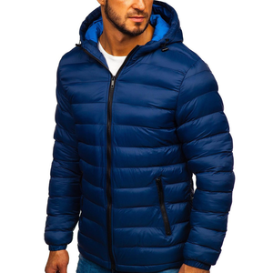 High Quality Customized <b>Men's</b> Spring Bomber Puffer <b>Jacket</b> OEM Printed Plus Size Bubble - Product Image 3