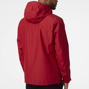 Men's Woolen Winter Casual Solid Waterproof Hooded Rain <b>Jacket</b> with Zipper <b>Packable</b> Windproof Outdoor Coat for Hiking Travel - Product Image 2
