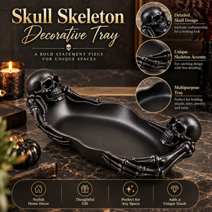 Bandeja Decorativa de Aluminio con Diseño de Calavera Gótica, Duradera, para Decoración del Hogar en Halloween |   Plato de Servir Multiusos, Regalo Único para la Mesa - Product Image 5