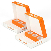 Boîte d'emballage OEM personnalisée en carton blanc imprimé pour avion, insert pour boissons à emporter, conteneur pour restauration rapide, boîte à poulet frit