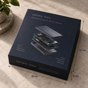 Caja de Empaque Magnética Estilo Libro para Unidad de Estado Sólido Portátil ORISEN Personalizada - Product Image 5