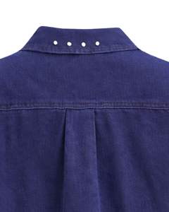 Custom Navy Blue Women Cropped Denim <b>Jacket</b> With <b>Rhinestone</b> Studded Front Button Closure Long Sleeve Fashion Streetwear Top - Product Image 6