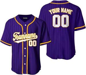 Camiseta de Béisbol y Sóftbol Personalizada al por Mayor para Adultos, Manga Corta, Tejido de Malla Transpirable, con Nombre del Equipo y Logotipo - Product Image 5