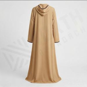 Abaya Musulmana Modesta para Mujer al por Mayor, Estilo Clásico Abierto, Adornos de Perlas, Color Personalizado, Diseño Sencillo y Elegante - Product Image 2