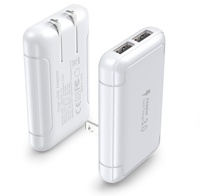 Chargeur mural ultra-fin HNT 30W 18W, 1,6 cm, super fin, USB C PD & QC 3.0, adaptateur secteur double port, prise US pliable pour iPhone