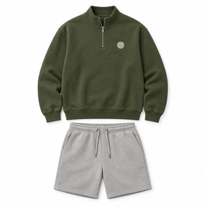 Conjunto Deportivo Informal y Cómodo para Hombre, Sudadera con Capucha y Pantalones Cortos, Ropa Deportiva de Ocio - Product Image 1
