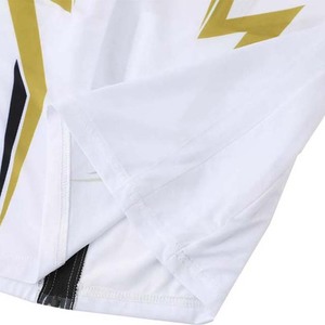 Veste de pêche à capuche pour homme, imprimé géométrique blanc, bleu et or, protection UPF 50 anti-UV, fermeture éclair, manches longues, vêtement d'extérieur - Product Image 6