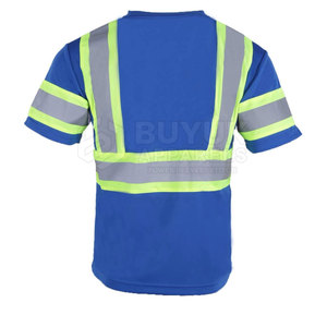 เสื้อทำงานนิรภัยสะท้อนแสงแบบมองเห็นได้ชัดเจน แขนสั้น ระบายอากาศได้ดี ผลิตจากโพลีเอสเตอร์ 100% ป้องกันไฟ - Product Image 2