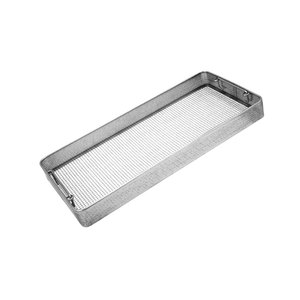 Stainless Steel Wire <b>Mesh</b> Sterilization <b>Basket</b> with Tilt Handles Rounded Corners Surgical Instrument Storage Container - Product Image 2
