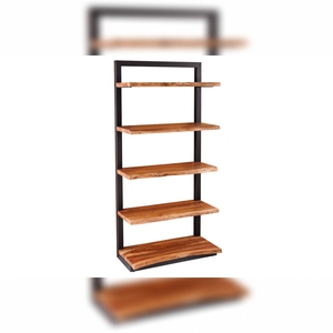 Librería Moderna VANDANA INTERNATIONAL de Madera Maciza de Acacia, 180 cm, 5 Estantes, Acabado Negro, para Almacenamiento en el Hogar u Oficina - Product Image 4