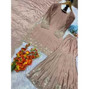 Designer Top-Sharara and Beautiful Dupatta for Parties <b>Indian</b> & <b>Pakistani</b> <b>Clothing</b> - Product Image 1