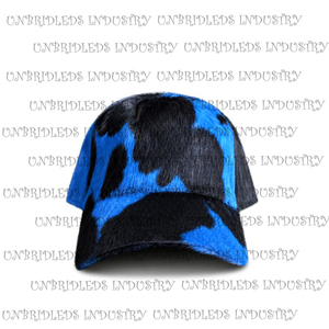 Gorra de Béisbol Deportiva de Cuero Vacuno Auténtico, Transpirable e Impermeable, Tendencia 2026 - Negro/Azul, Todas las Tallas Disponibles - Product Image 1
