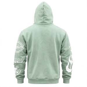 Top Selling Trendy Fleece Hoodie <b>Skull</b> Graphic Print Loose Outerwear Premium Cotton Fleece Unisex Oversized Streetwear Apparel - Product Image 5