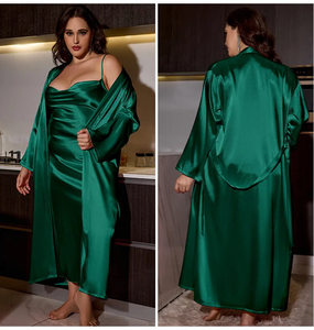 Modal 2-Piece Women's Summer Sleepwear Round Neck Long Sleeve Elastic Waist Breathable Knee Length <b>Pajamas</b> - Product Image 6