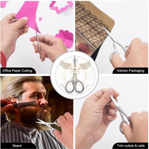 Professional <b>scissors</b> for cutting hair eyelashes nose eyebrows and <b>mustaches</b> - Product Image 5
