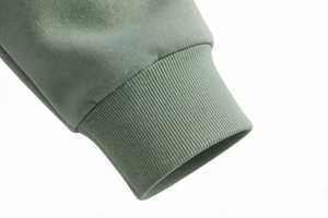 Sweat-shirt en molleton à col rond pour femme, vert sauge, avec broderie 3D de la lettre Cherish, manches classiques, anti-boulochage, haut décontracté - Product Image 5