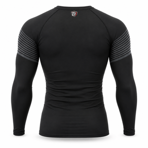 Custom Mens <b>Long</b> <b>Sleeve</b> <b>Compression</b> <b>Shirt</b> Gym Training Base Layer Sports Top OEM Private Label Manufacturer - Product Image 3