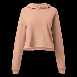 Sweat-shirt à capuche court pour femme avec logo frontal, respirant, pour l'entraînement, coupe oversize, décontracté, streetwear, 100 % coton, écologique - Product Image 2