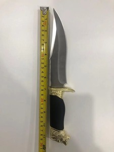 Cuchillo para exteriores con hoja de acero D2, mango de madera y funda de cuero, cuchillo personalizado - Product Image 6