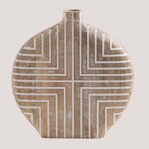 Wholesale Price Large Wooden Decorative Vase Handmade Rustic <b>Tall</b> Flower Holder <b>Table</b> Home Decor - Product Image 5
