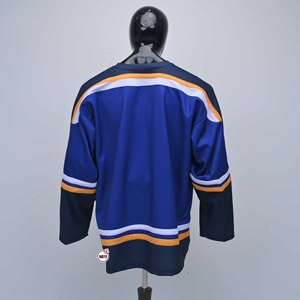Jersey de Hockey sobre Hielo Más Vendido, Cuello en V, Manga Larga, Logotipo del Equipo Bordado, Azul, Poliéster, Absorbe la Humedad, Personalizable - Product Image 2