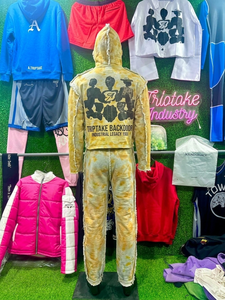 Conjunto de Sudadera y Pantalón OEM 2026 de Dos Piezas con Lavado Ácido, 100% Algodón, Unisex, Sudadera con Capucha de Manga Larga, Cierre Frontal con Cremallera, Estampado, Ajuste Holgado, Estilo Urbano - Product Image 5