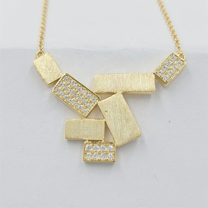 Hong Kong Real <b>Silver</b> Gold Plated Zircon Trendy Gift Women High Quality 925 Sterling <b>Silver</b> Fine Jewelry <b>Set</b> - Product Image 1