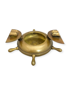 Cenicero Decorativo de Latón con Forma de Timón de Barco, Doble Puerta, Portátil para Uso en Casa y Coche - Product Image 3