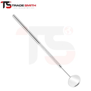 Miroir buccal dentaire TSI avec poignée en acier inoxydable, poignée moletée, instrument d'examen buccal, classe I, certifié CE - Product Image 2