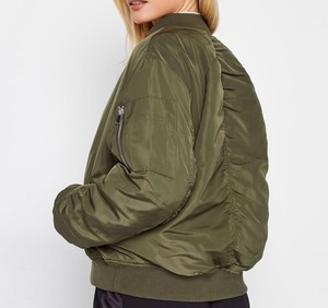 <b>Women</b> Bomber <b>Jacket</b> Wholesale Custom Zip Front Fashion Outerwear OEM Factory Bulk Production for Wholesale Buyers - Product Image 2
