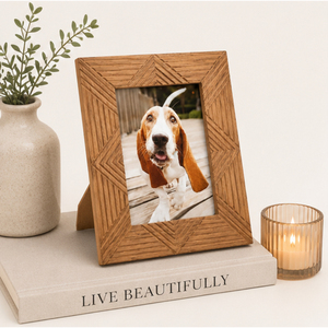 Handcrafted Geometric Carved Wooden Photo <b>Frame</b> Wholesale Solid <b>Wood</b> Chevron <b>Picture</b> <b>Frame</b> for Tabletop Home Decor Custom Logo - Product Image 4