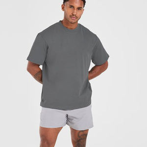 Short Sleeve <b>Drop</b> Shoulder Casual Breathable Manufacturer's Blank <b>Box</b> T-Shirt for Men <b>Drop</b> Shoulder Boxy Fit Oversized T-Shirt - Product Image 6