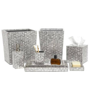 Elegant Grey MOP Bathroom <b>Sets</b> <b>Soap</b> Dispenser Waste Basket Tissue Box Toothbrush Holder Luxury Bathroom Accessories <b>Set</b> - Product Image 1