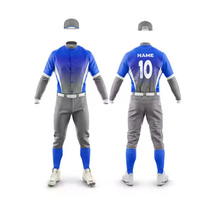 Popular Price Polyester Design Team Name Logo Number Printing <b>Button</b> Quick Dry Baseball Jersey Factory made Best Quality Custom - Product Image 2