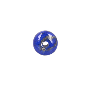 Cuentas sueltas de lapislázuli natural, redondas y lisas, de 14x8x3 mm, para joyería y manualidades. - Product Image 1